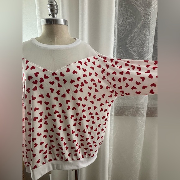 LulaRoe Lizzy Heart Patterned Women's Lightweight Top, XL, NWT - Picture 3 of 10